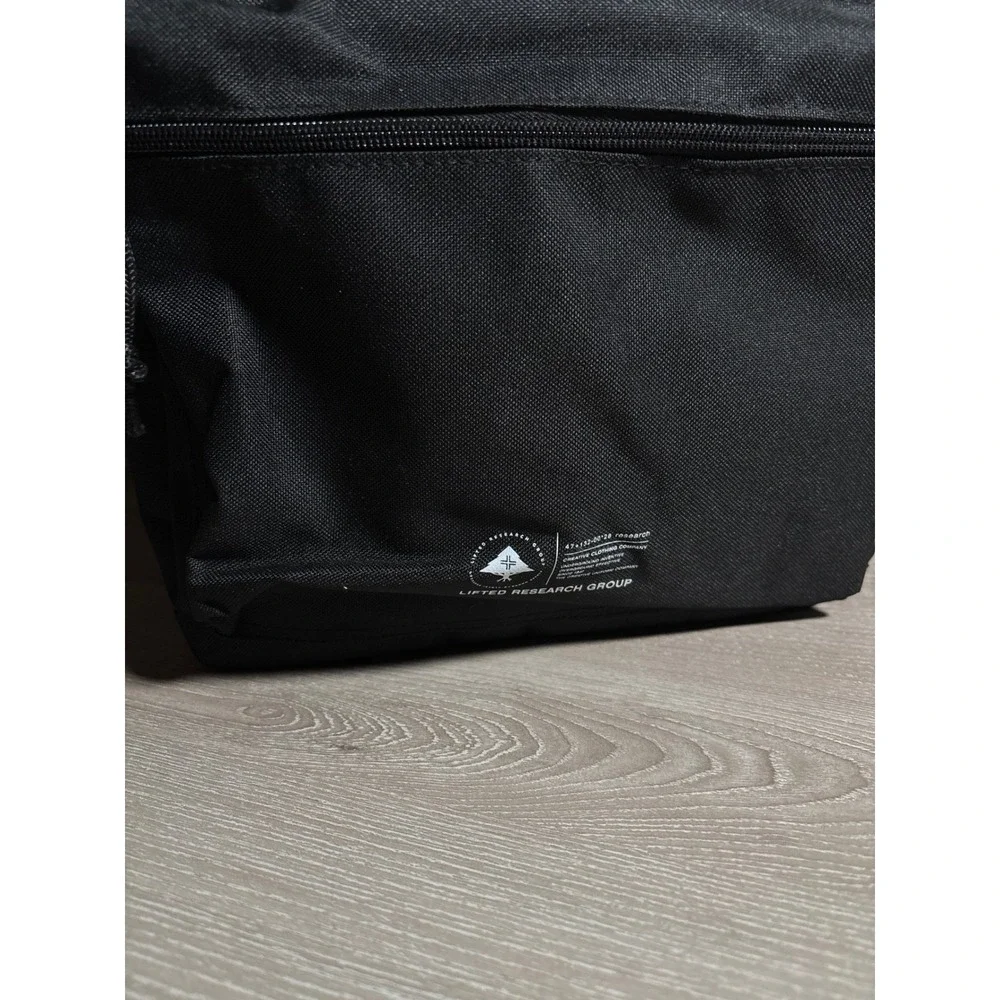 NWT LRG Lifted Research Group Black Backpack Embroidered Logo Streetwear Bookbag - Picture 2 of 11